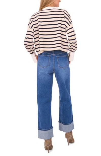 1.state Striped Button Front Sweater In Multi