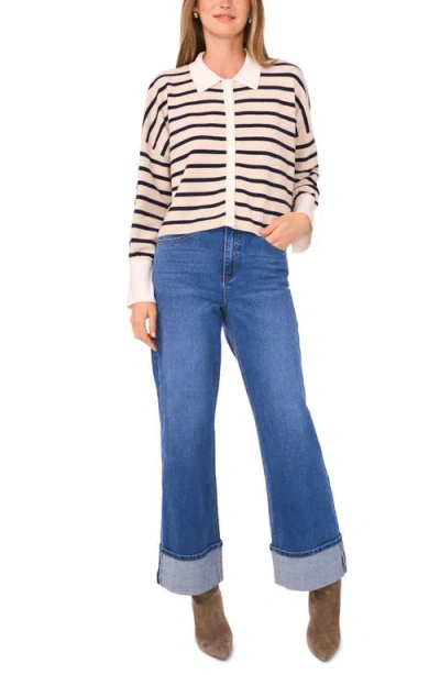 1.state Striped Button Front Sweater In Multi