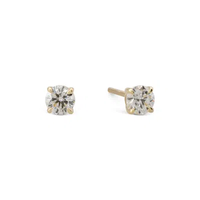 Dolcetto Designs Women's Lab Grown Round Diamond Studs - 0.30ctw Recycled Gold In Gold