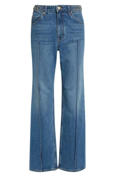 Ulla Johnson Agatha Mid Rise Straight Leg Jeans In Blue