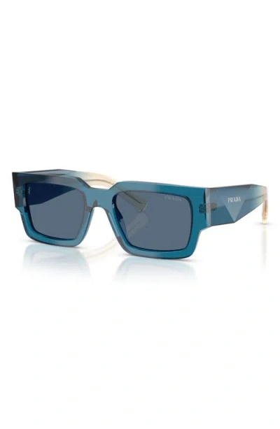 Prada Symbole Square-frame Sunglasses In Blue
