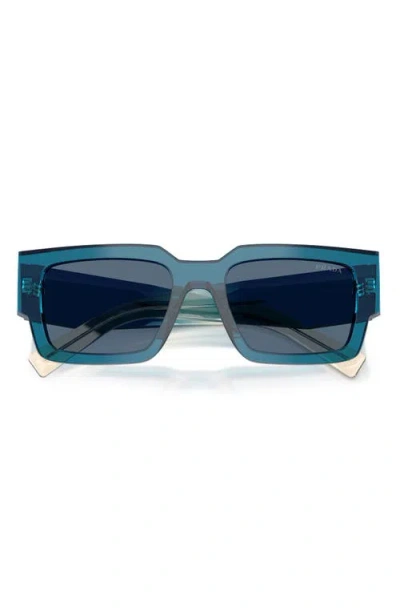 Prada Symbole Square-frame Sunglasses In Blue
