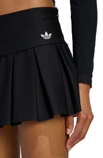 Adidas Originals Pleated Miniskirt In Black