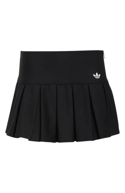 Adidas Originals Pleated Miniskirt In Black