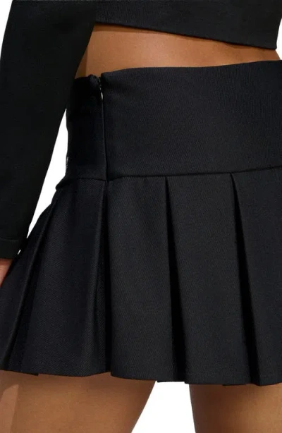 Adidas Originals Pleated Miniskirt In Black