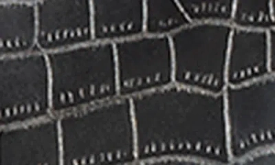 Adidas Originals Croc Embossed Faux Leather Miniskirt In Black