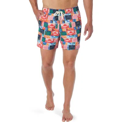 Fair Harbor The Bungalow Water Repellent Swim Trunks In Multi