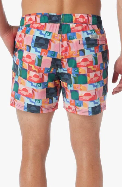 Fair Harbor The Bungalow Water Repellent Swim Trunks In Multi