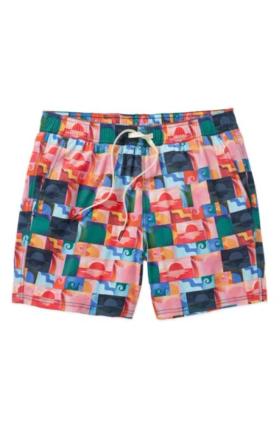 Fair Harbor The Bungalow Water Repellent Swim Trunks In Multi
