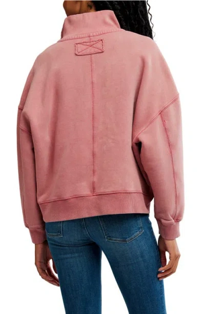 Free People Timeless Pullover Top In Salsa In Pink