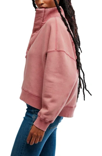 Free People Timeless Pullover Top In Salsa In Pink
