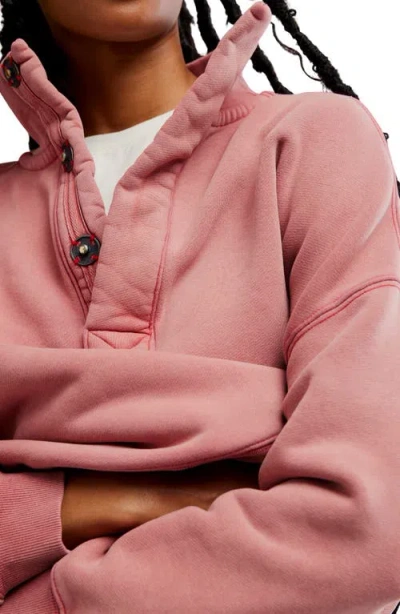 Free People Timeless Pullover Top In Salsa In Pink