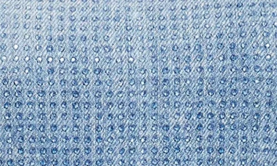 Acne Studios Denka Shimmy Dawn Cyrstal Denim Minidress In Blue