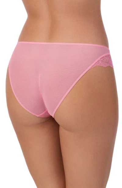 On Gossamer Luxe Lace Low Rise Bikini Briefs In Pink