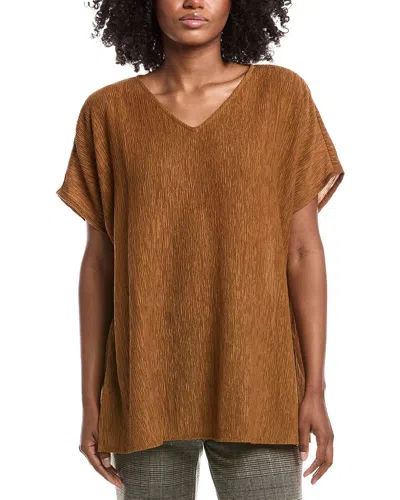 Eileen Fisher Dolman Sleeve Tunic In Brown