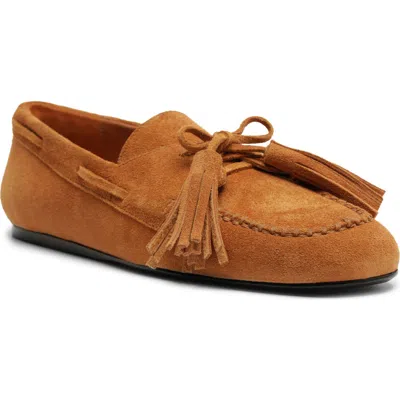 Schutz Women Kim Square Toe Flat Loafers In Brown