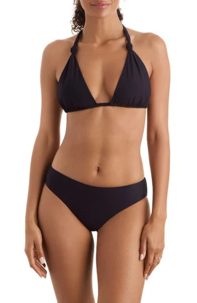 Mimi Flamingo Willow Halter Swim Top In Black