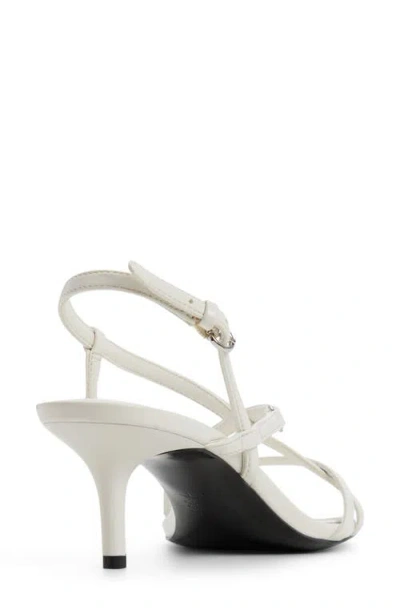Aldo Olivie Slingback Kitten Heel Sandal In White