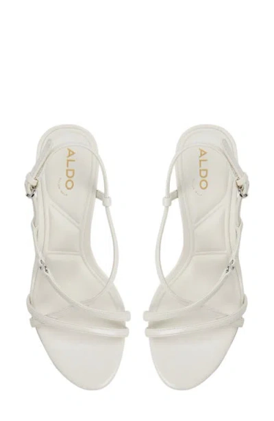Aldo Olivie Slingback Kitten Heel Sandal In White