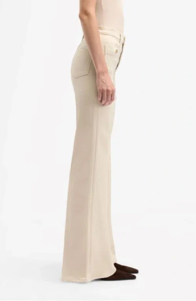 Seven Modern Dojo Tailorless High Waist Flare Jeans In Neutral