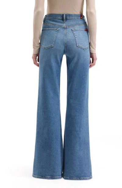 Seven Modern Dojo Tailorless High Waist Flare Jeans In Blue