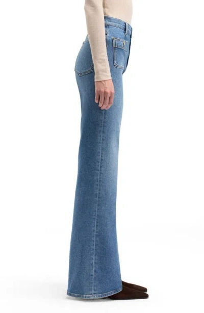Seven Modern Dojo Tailorless High Waist Flare Jeans In Blue