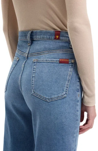 Seven Modern Dojo Tailorless High Waist Flare Jeans In Blue