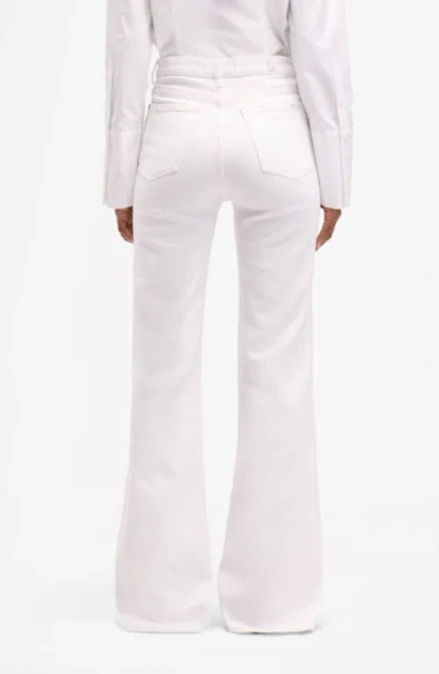 Seven Modern Dojo High Waist Flare Jeans In White