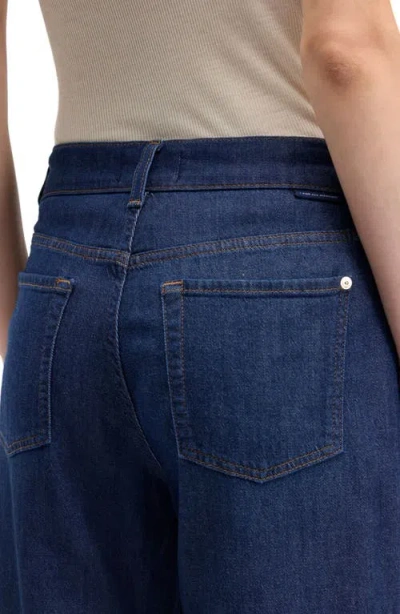 Seven Lotta Tailorless High Waist Wide Leg Jeans In Blue