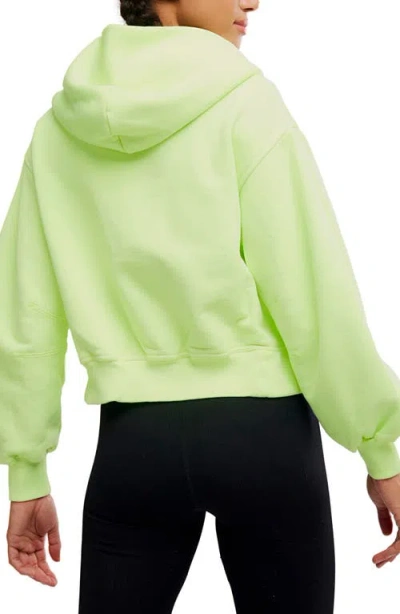 Free People A Cut Above Cotton Zip Hoodie In Green
