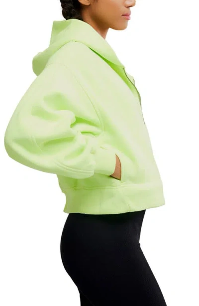 Free People A Cut Above Cotton Zip Hoodie In Green