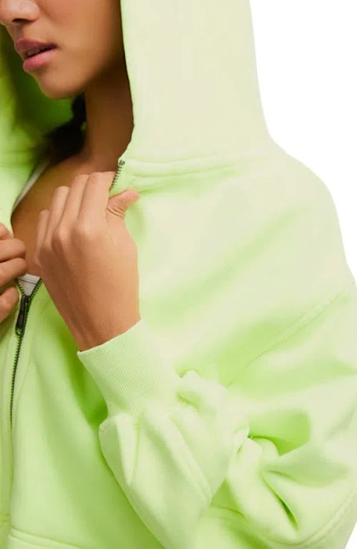 Free People A Cut Above Cotton Zip Hoodie In Green