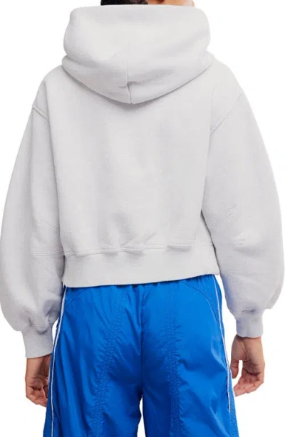 Free People A Cut Above Cotton Zip Hoodie In White