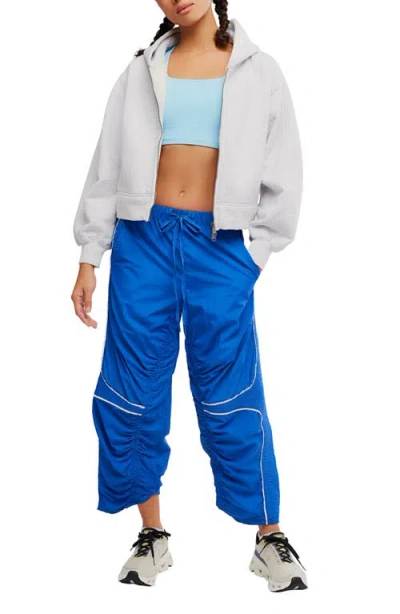 Free People A Cut Above Cotton Zip Hoodie In White