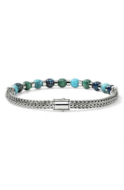 John Hardy Beaded Chain Bracelet In Blue