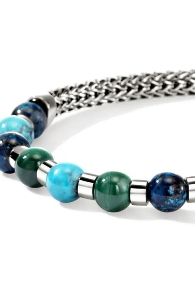 John Hardy Beaded Chain Bracelet In Blue