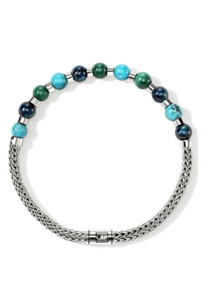 John Hardy Beaded Chain Bracelet In Blue