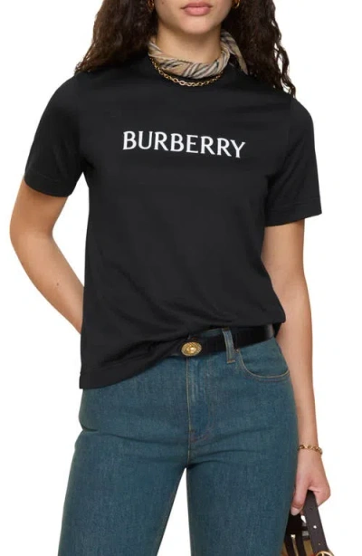 Burberry Frankie Logo Graphic T-shirt In Black