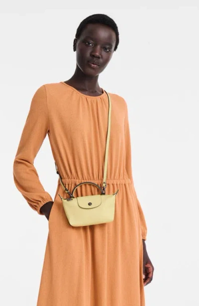 Longchamp Extra Small Le Pliage Xtra Leather Clutch In Green