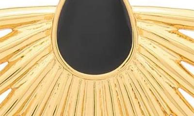 St. Moran Onyx Deco Drop Earrings In Gold