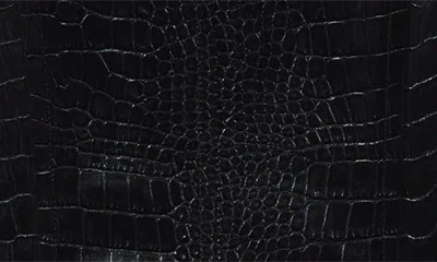 Kim Shui Croc Embossed Faux Leather Minidress In Black