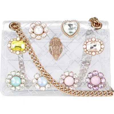Kurt Geiger London Mini Kensington Vinyl Convertible Clear Crossbody Bag In White