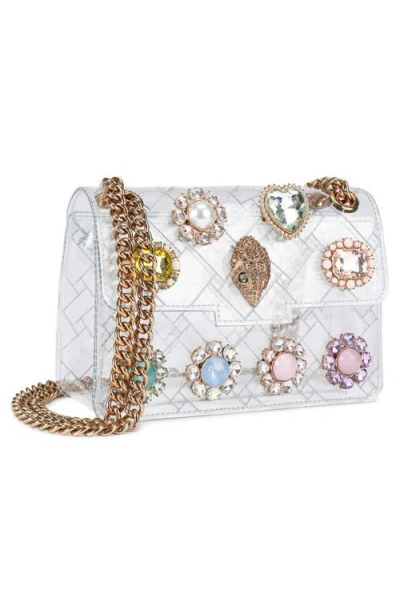 Kurt Geiger London Mini Kensington Vinyl Convertible Clear Crossbody Bag In White