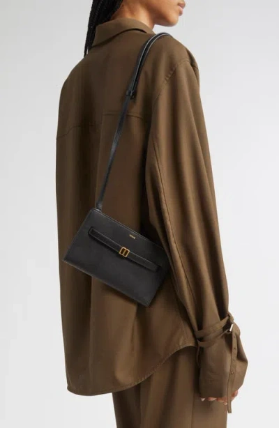 Totême Toteme Belted Leather Crossbody Bag In Black