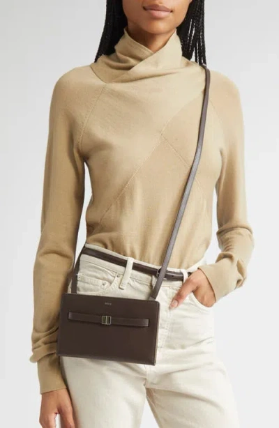 Totême Toteme Belted Leather Crossbody Bag In Brown