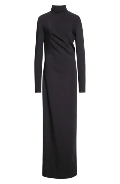 Totême Toteme Twist Long Sleeve Dress In Black
