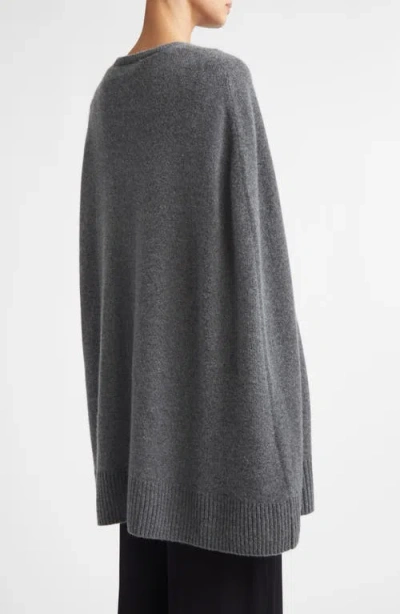 Totême Toteme Cashmere Crewneck Cape Sweater In Gray
