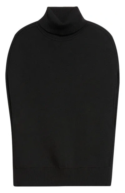 Totême Wool Turtleneck Vest Layered Design In Black