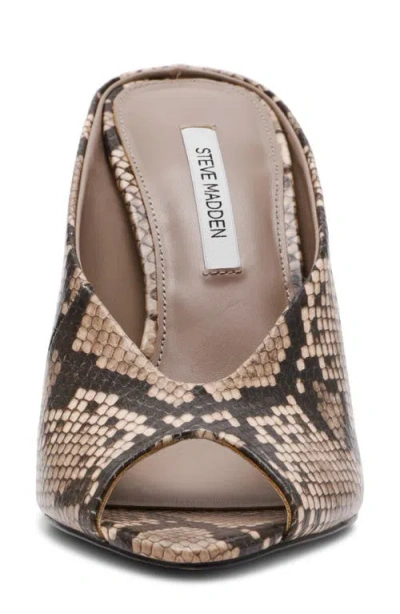 Steve Madden Agaze Peep Toe Slide Sandal In Animal Print