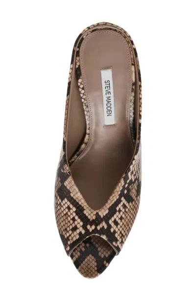 Steve Madden Agaze Peep Toe Slide Sandal In Animal Print